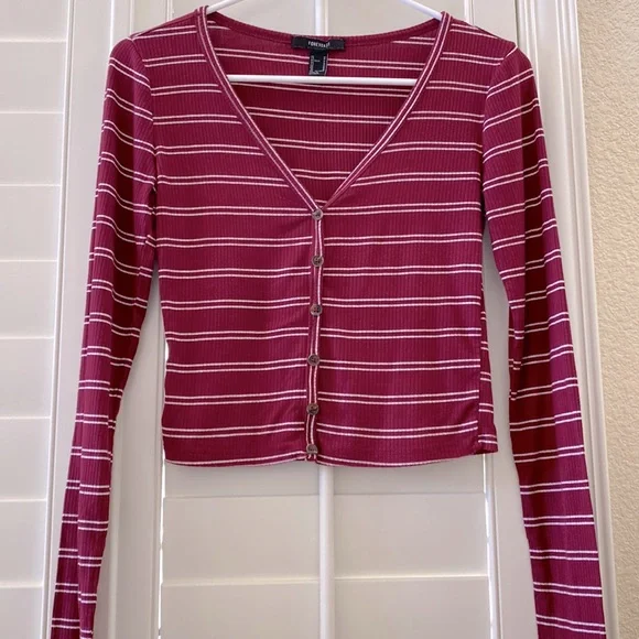 Forever 21 | Long Sleeve Ribbed Top - Picture 1 of 4